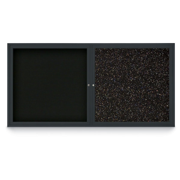 Corkboard, Black/Satin, 72"x36"
